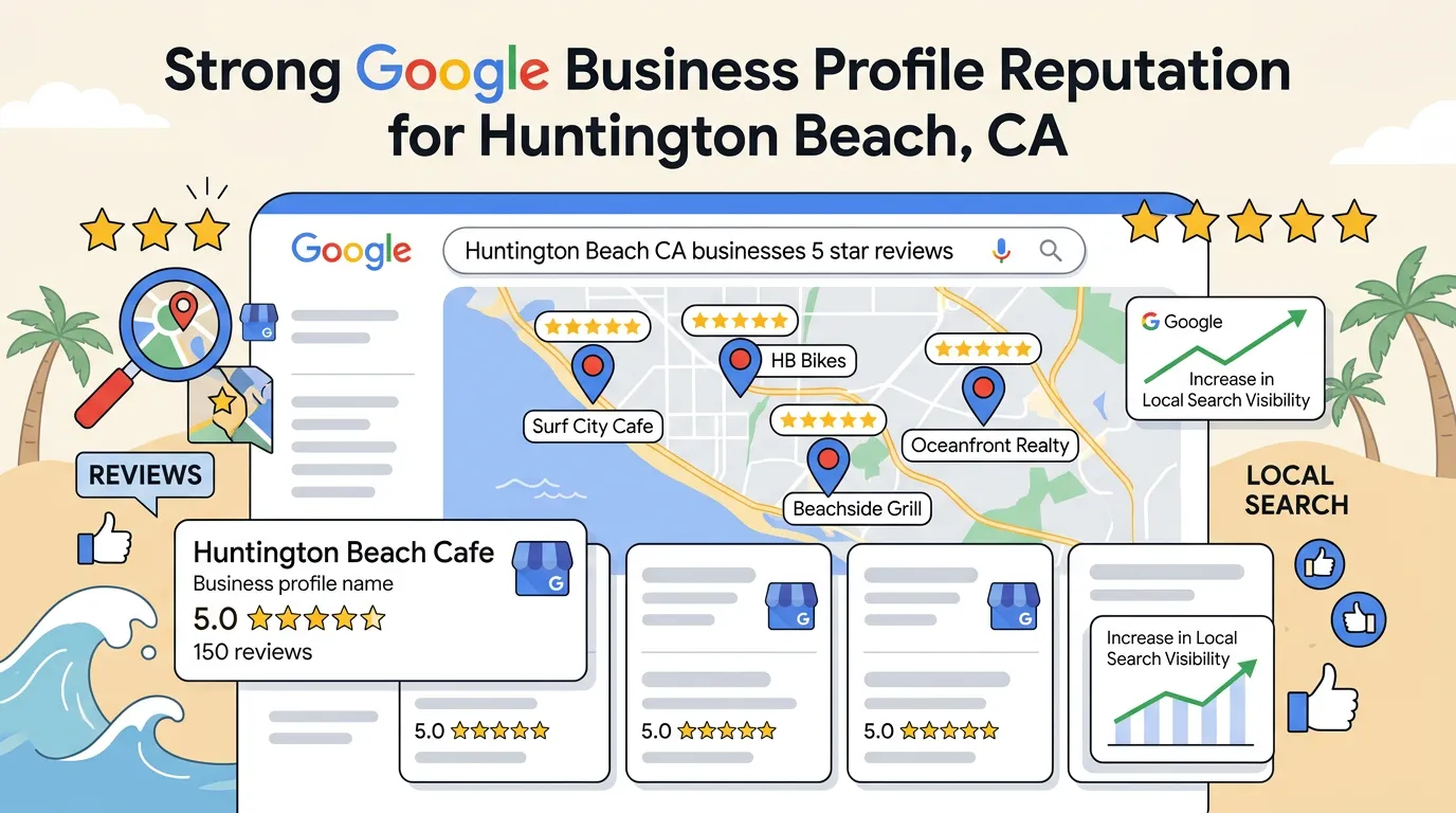 Huntington Beach California Google Business Profile 5-star reviews and local reputation management