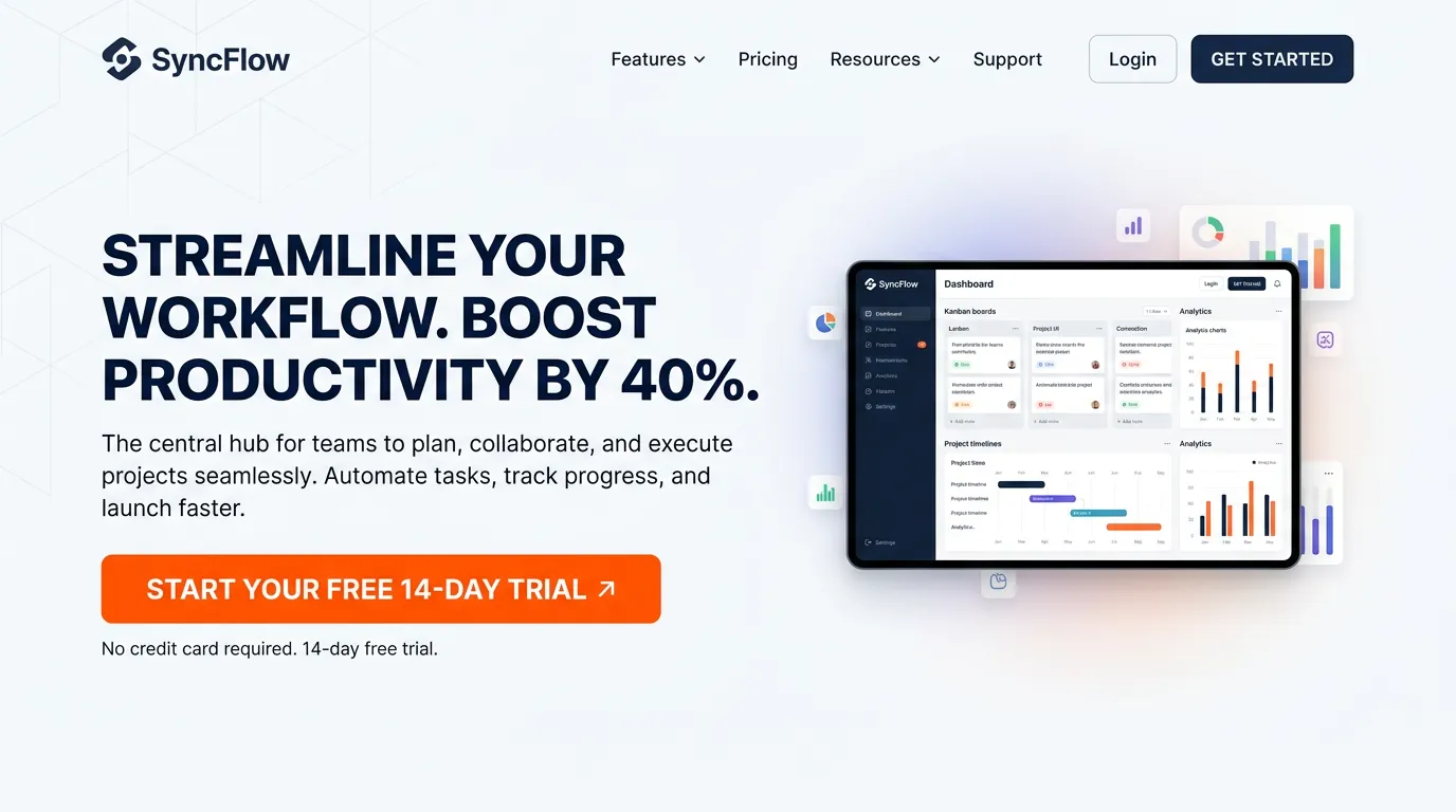 Above the fold hero section with optimized CTA placement for maximum website conversions