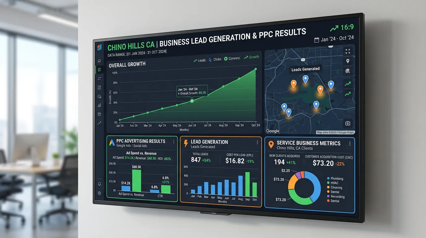 Chino Hills CA business lead generation and PPC advertising results for local service businesses