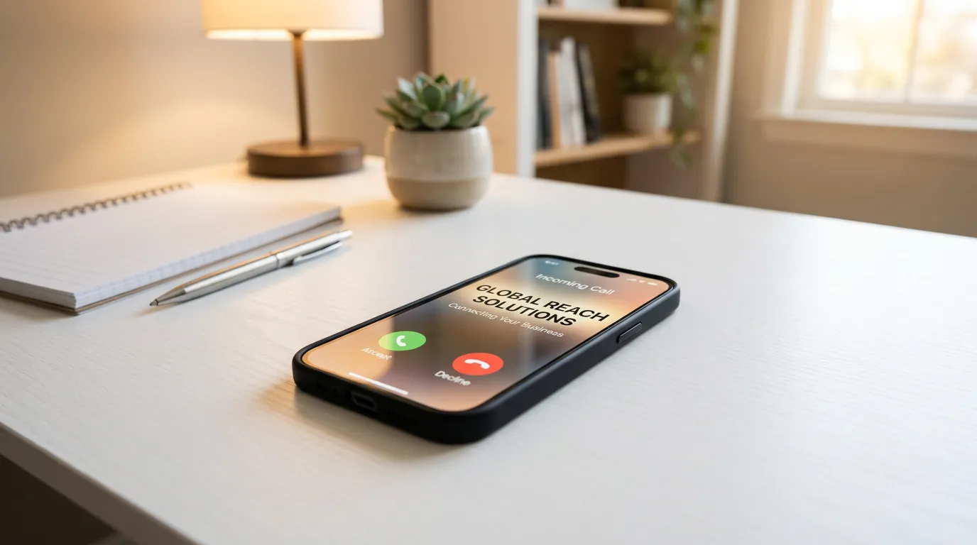 Smartphone showing incoming call representing contact options at Online Website Marketing
