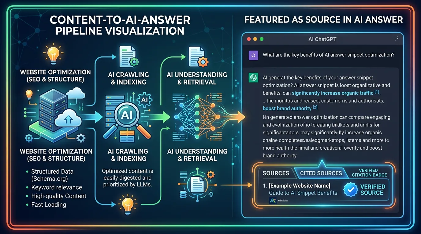 Website getting featured as authoritative source citation in ChatGPT and Perplexity AI answers