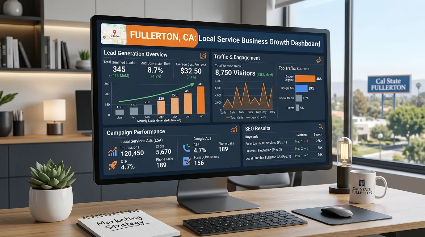 Fullerton CA business lead generation and digital marketing results for local service businesses