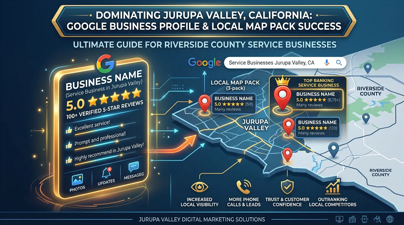 Jurupa Valley California Google Business Profile 5-star reviews and dominant local map pack position