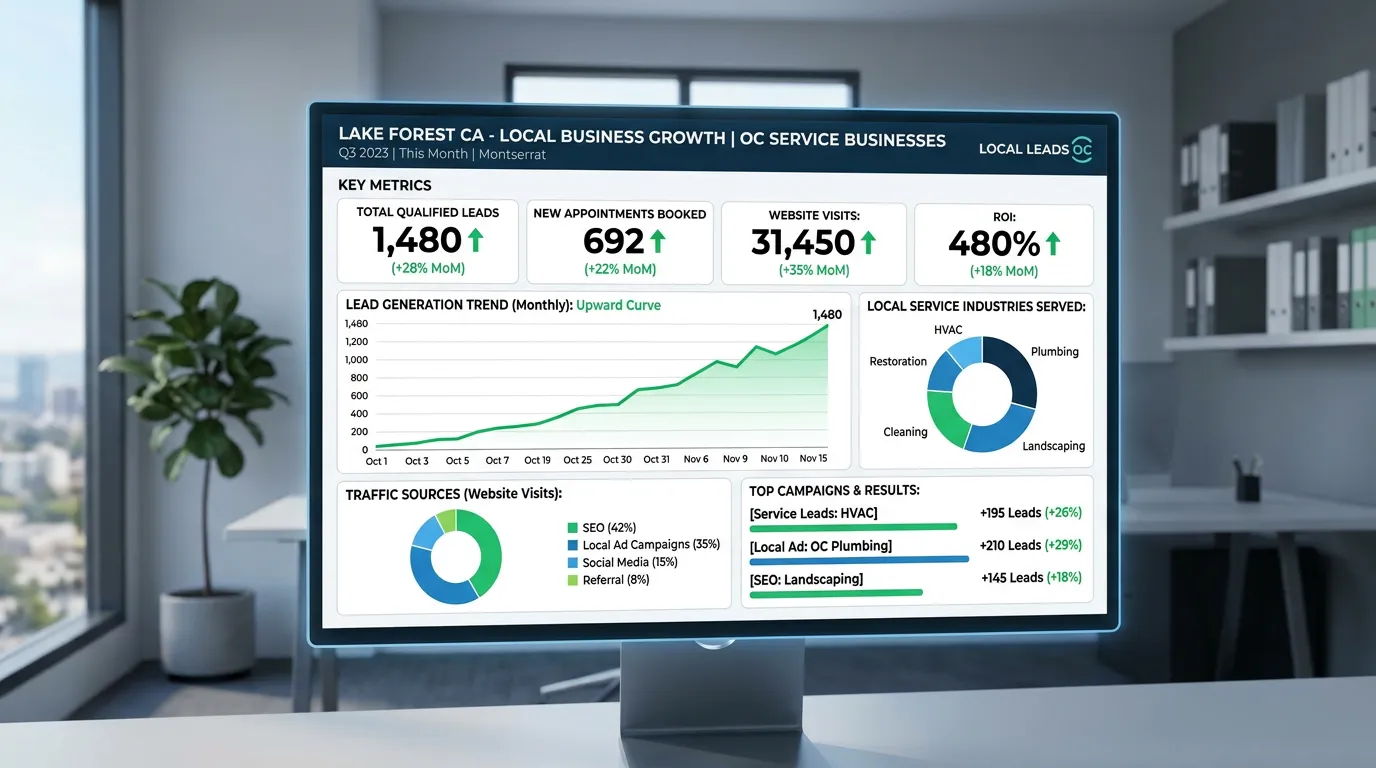 Lake Forest CA business lead generation and digital marketing results for Orange County service businesses