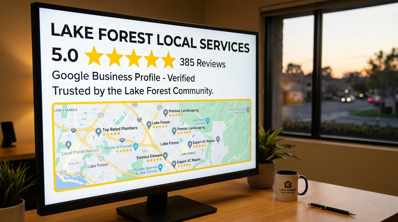 Lake Forest California Google Business Profile 5-star reviews and strong local search presence