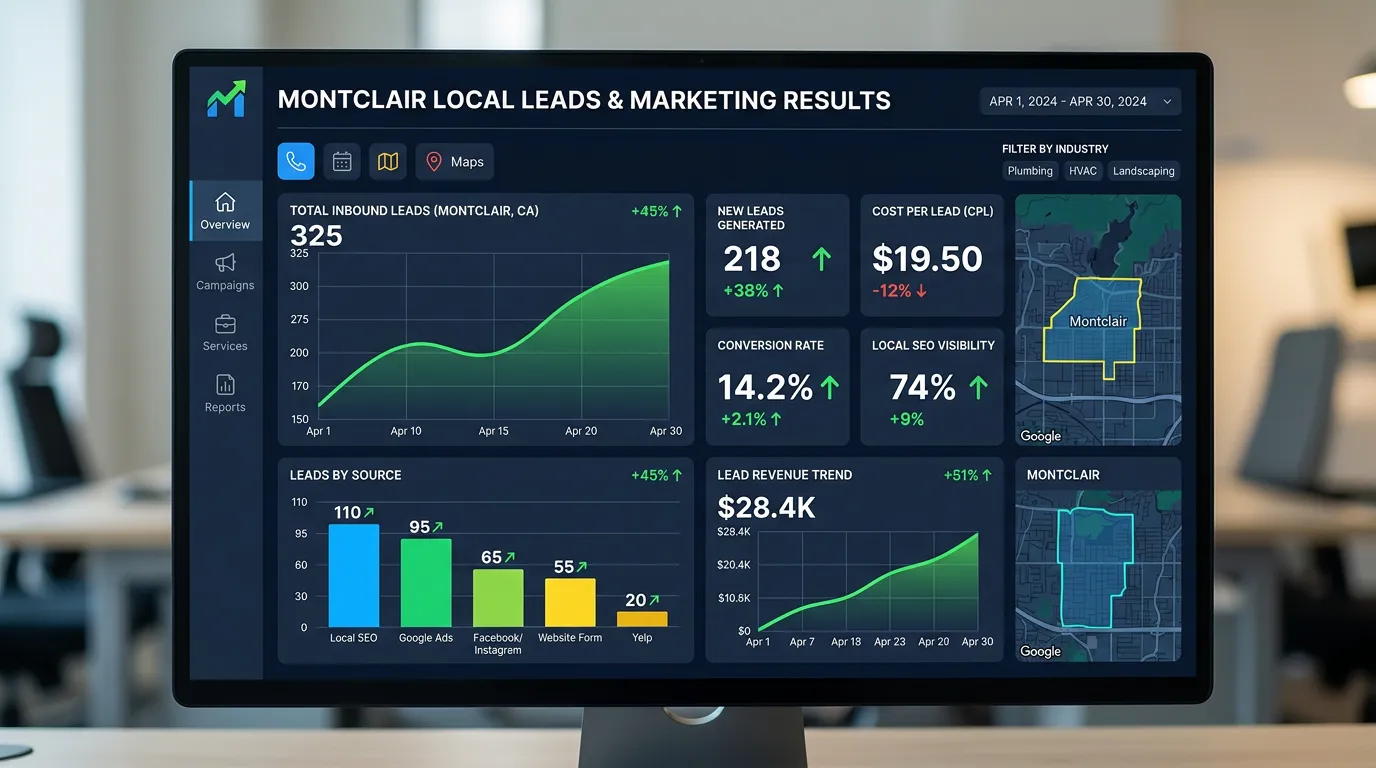Montclair CA business lead generation and digital marketing results for Inland Empire service businesses