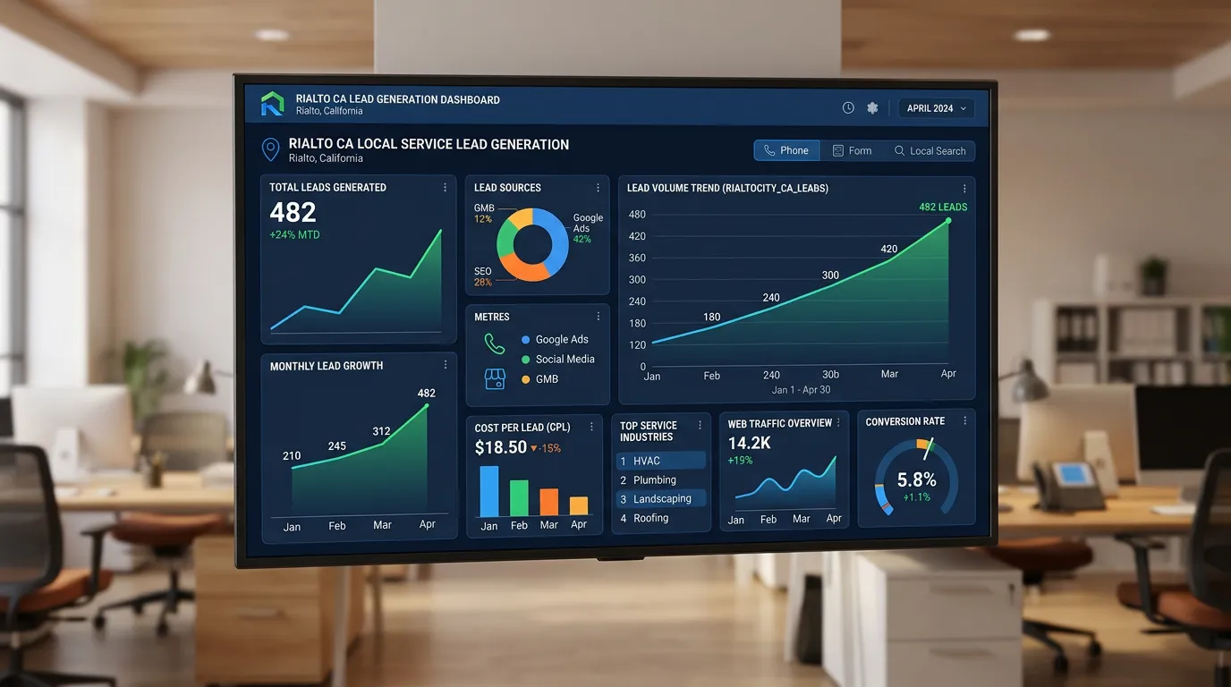 Rialto CA business lead generation and digital marketing results for local service businesses in San Bernardino County